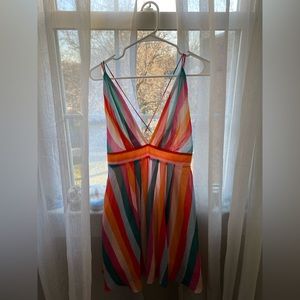 Essue Rainbow Mini Dress Size Medium (Brand New)